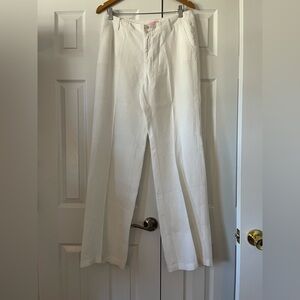 Lilly Pulitzer White Straight Leg Pants Sz 8 EUC